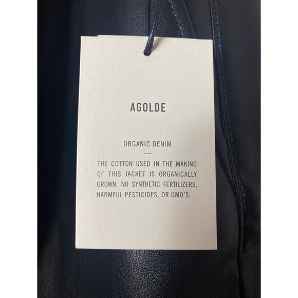 NWT AGOLDE PANTS VEGAN LEATHER BLACK BALLOON BARREL EDGY GRUNGE BOHO CHIC GOTH - Picture 6 of 15